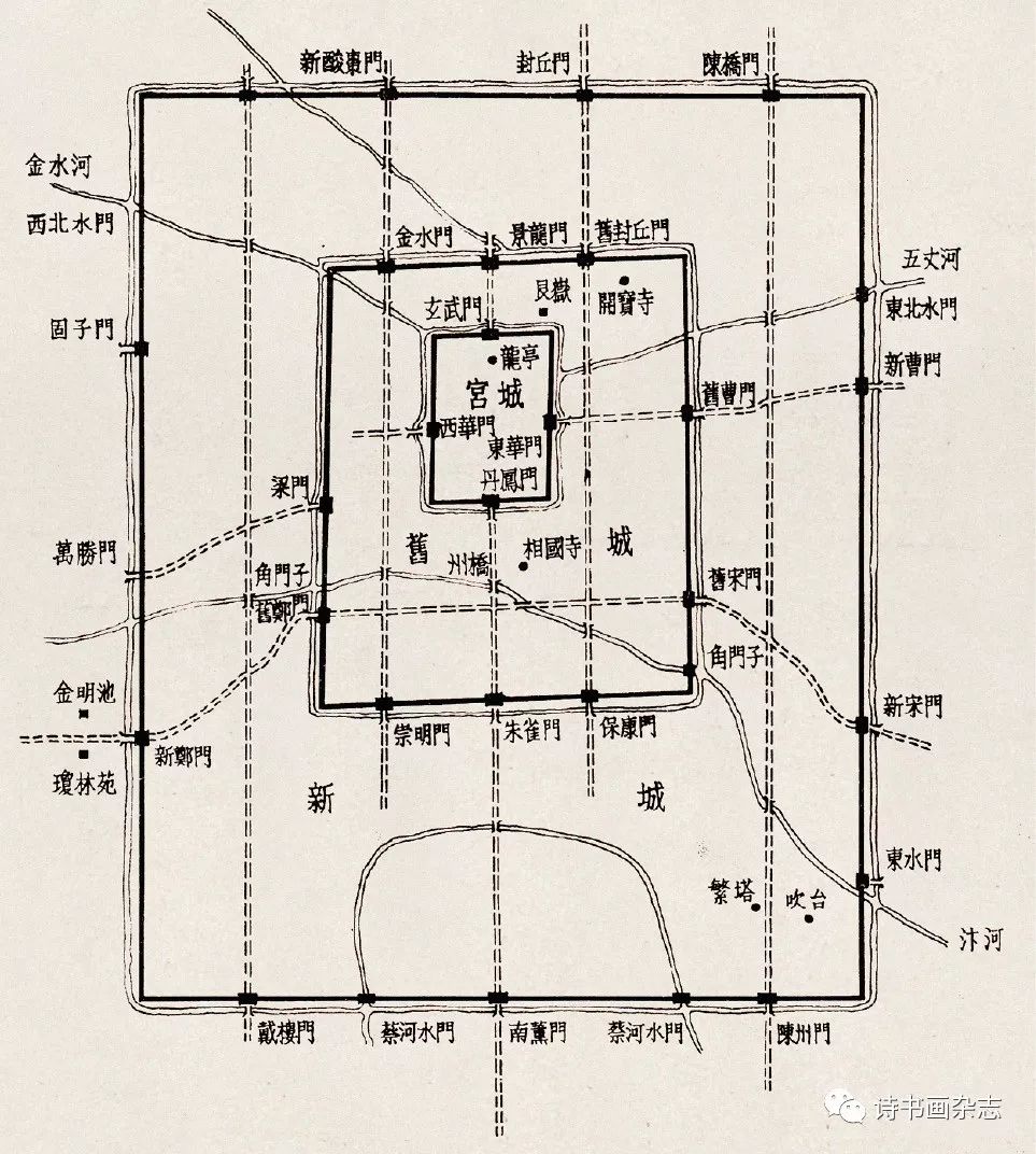 汴梁城平面图图片