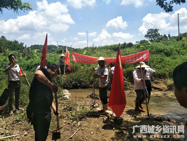 镇农林水党支部组织党员参加红旗护绿活动那雷村