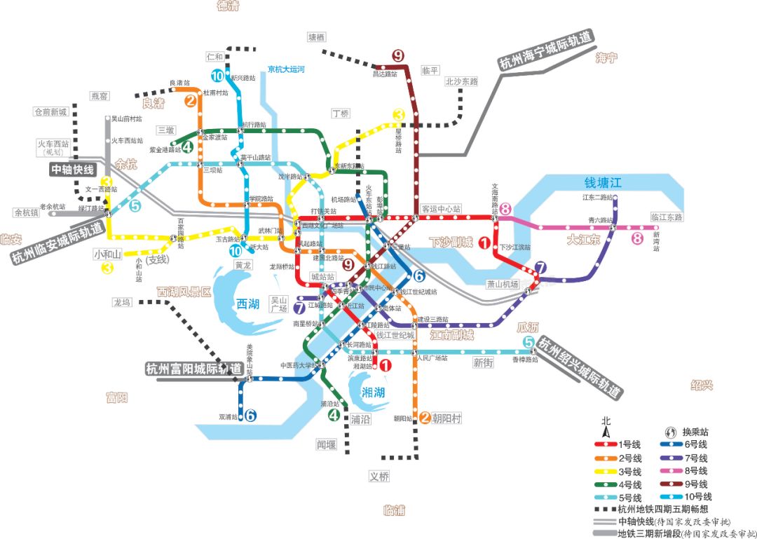 除了机场快线,杭州地铁规划也已经大步往前,近日获批的《杭州市城市