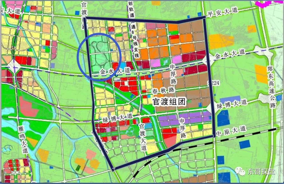 當前,鄭州白沙組團建設如火如荼,在東五環與鄭開大道已經規劃了300米