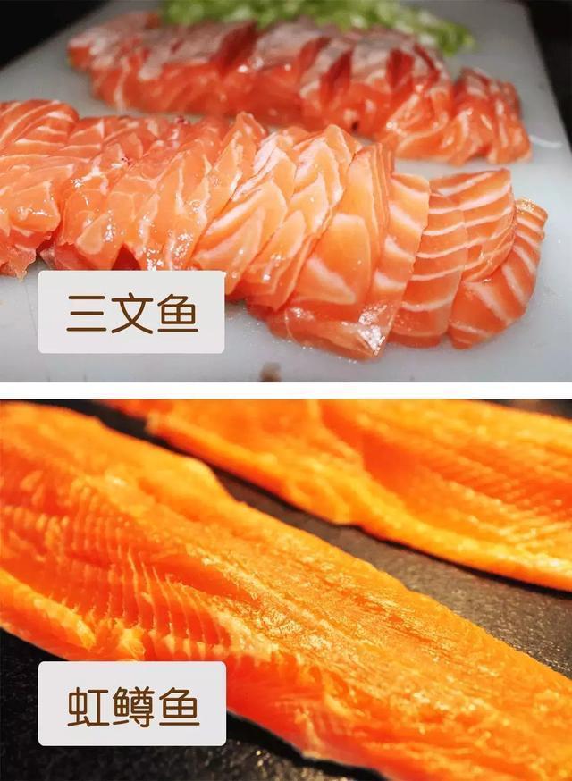 红鳟鱼跟三文鱼对比图片