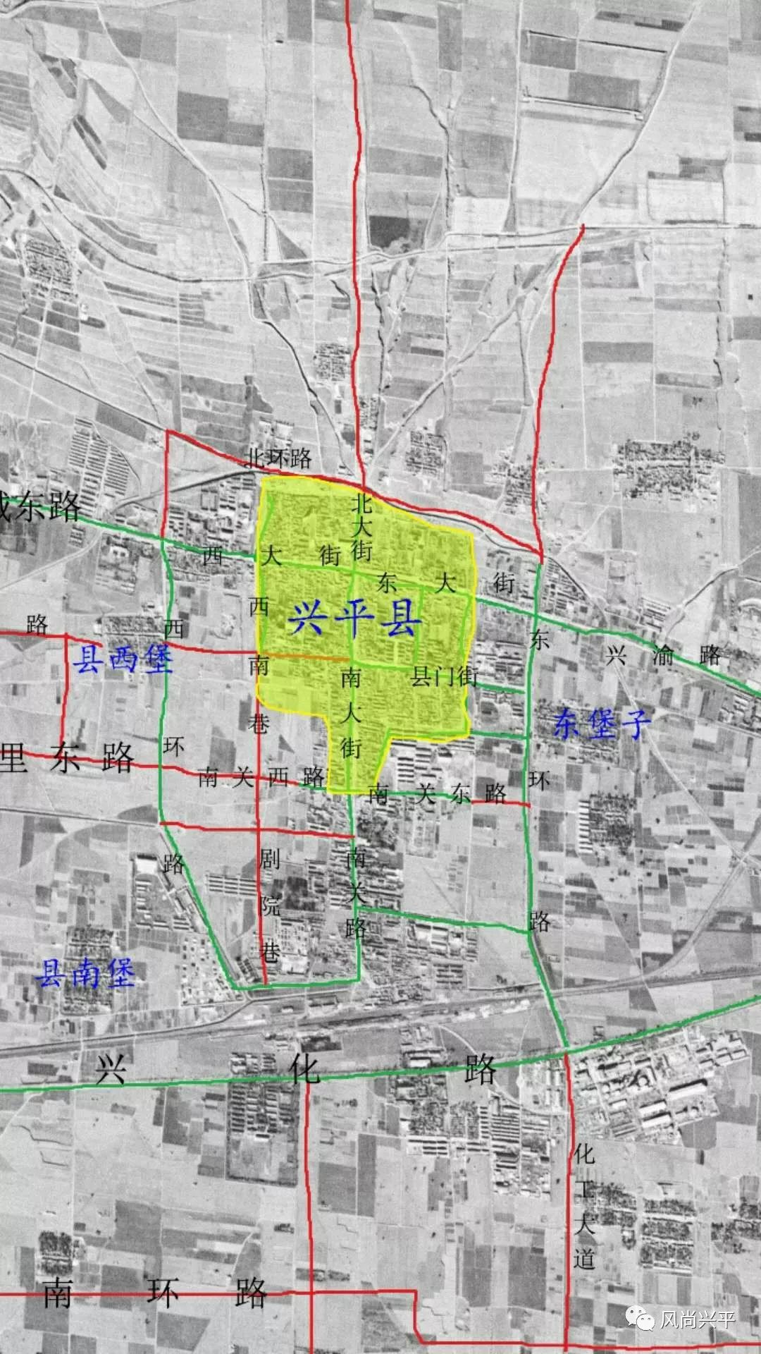 兴平惊现50年前地图,那时候的兴平