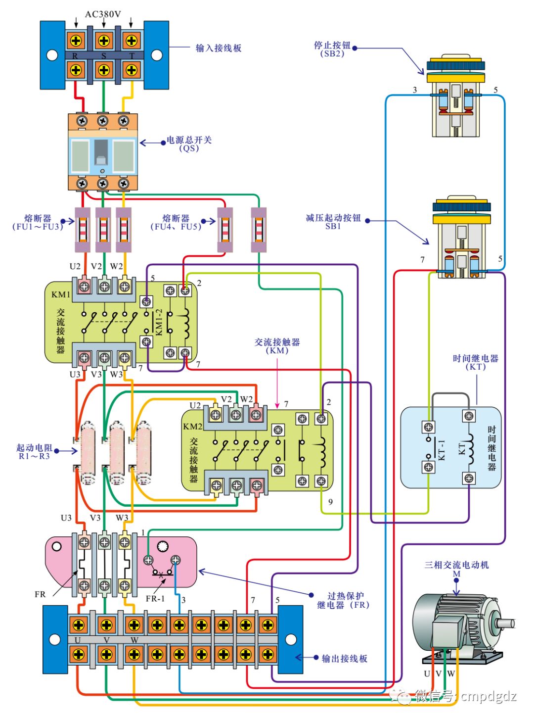 电阻箱与凸轮器接线图图片