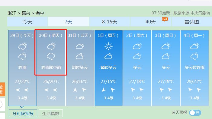 又一波暴雨天氣發貨!明天影響海寧!最恐怖的是接下來馬上就