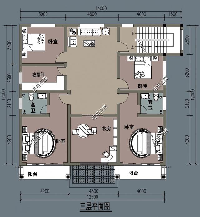 15米x12米房屋设计图图片