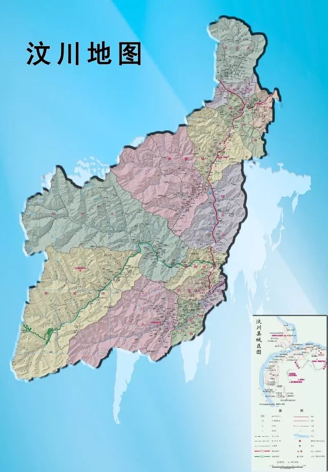 汶川地图全图高清版图片