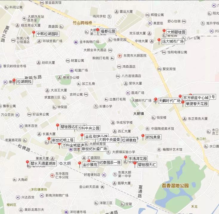 东莞大朗镇地图 全镇图片