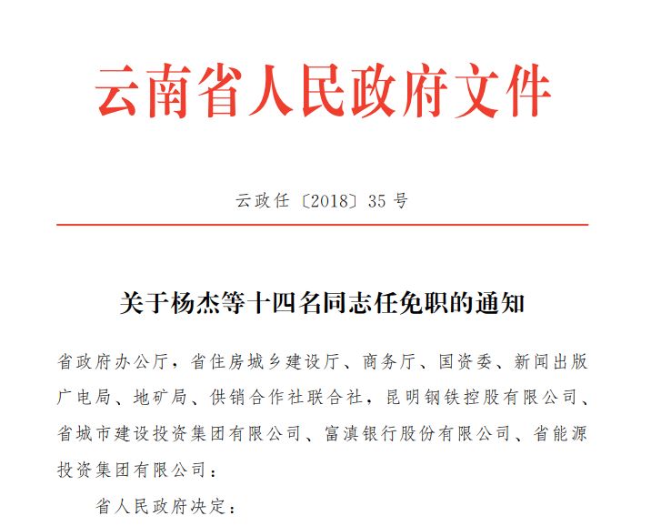 云南省人民政府发布一批人事任免章吉青任省城乡规划局局长