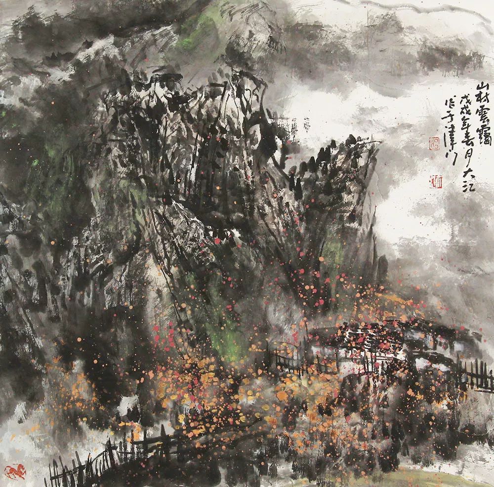 博宝·典藏 山水画家吕大江 行笔粗犷,纷纷扬扬自成画意