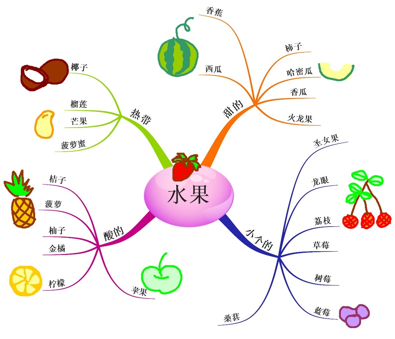 水果主题网络图设计图片