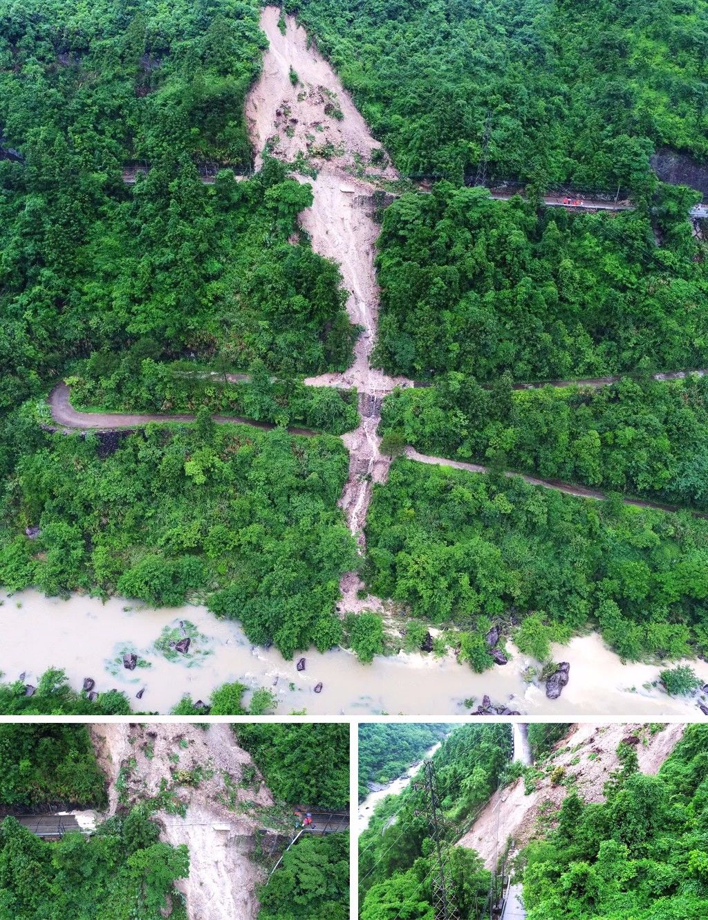 永嘉遭遇强降雨灾害,多条公路水毁严重,公路部门全力抢险保畅通!