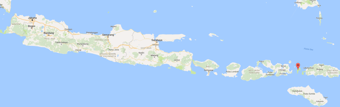 科摩多岛地图图片