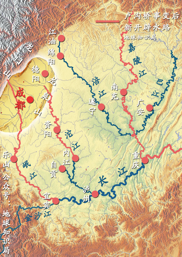 岷江地理位置图图片