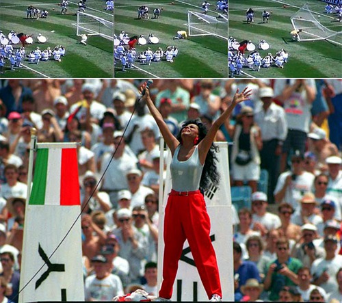 1994年美国世界杯1990年意大利之夏,开幕式来到时尚之都米兰,东道主把