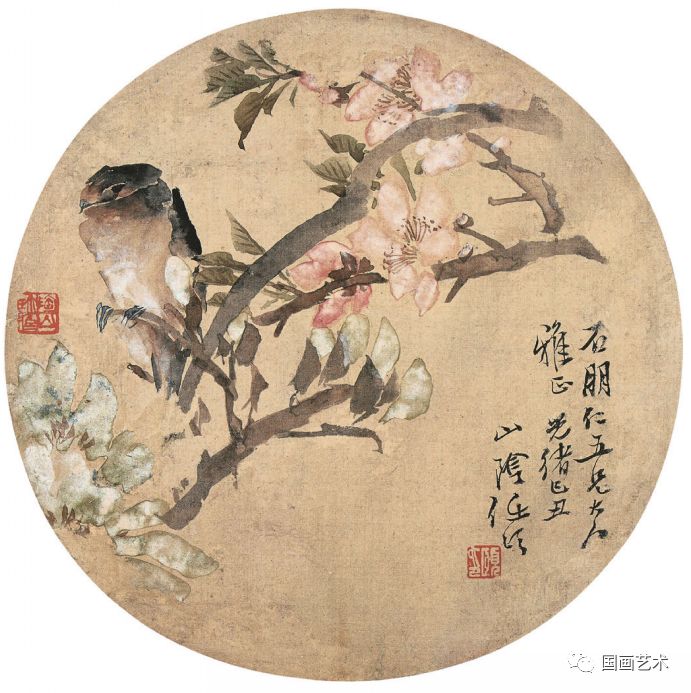 任伯年花鳥扇面太美啦