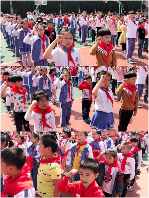 石首绣林小学一年级少年队员入队仪式成功举办