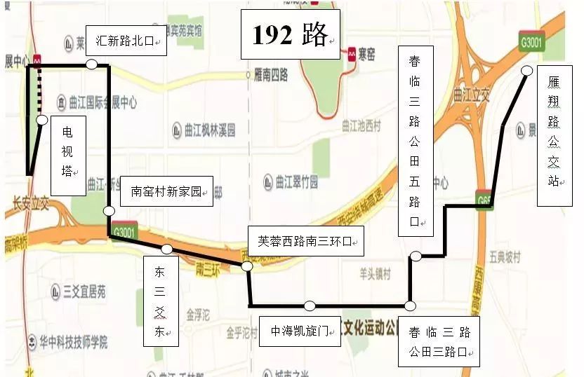 公交192路全程路线图图片