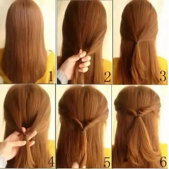 首先 就是这款很适合长发女生的蝴蝶结编发虽然看似有点复杂,但其实都