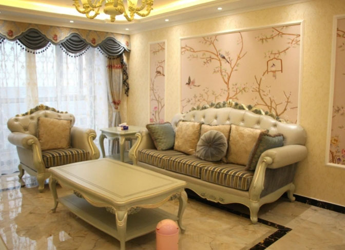 奢雅艺术风 欧式沙发背景墙设计