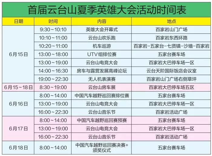 云台山端午节大型活动免票及优惠政策公告