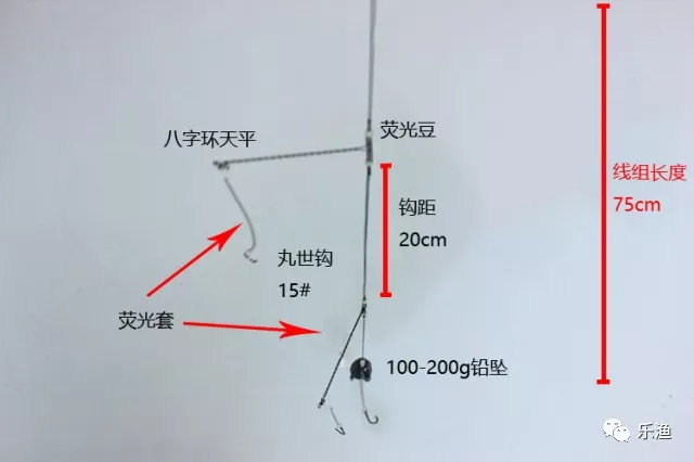 天平钓法的钓组示意图图片