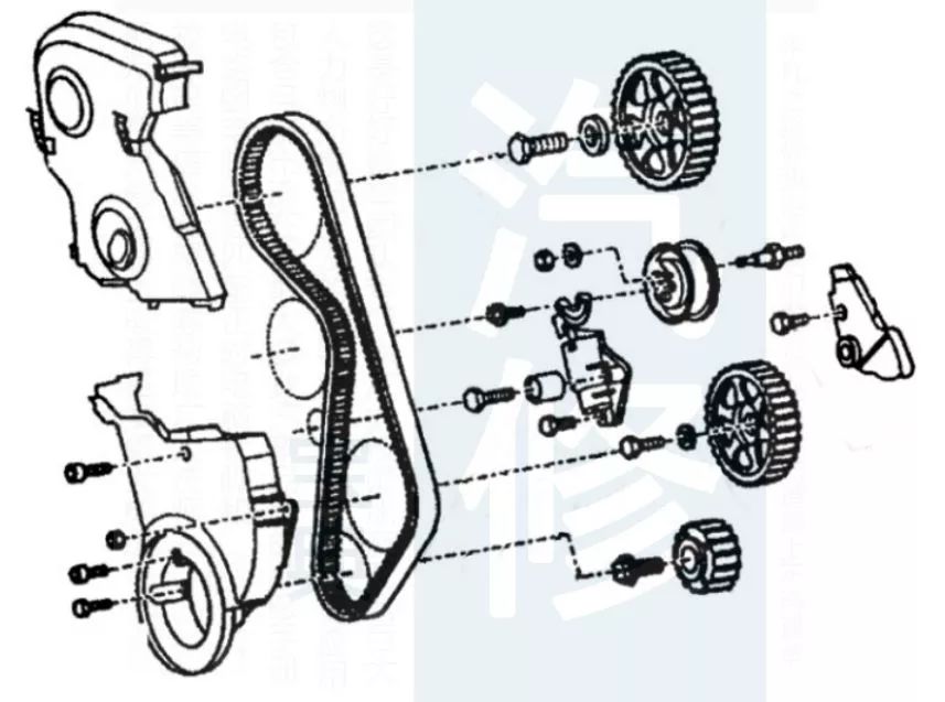 奥迪3.0正时皮带安装图图片