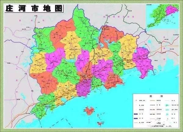 庄河市行政区划图图片