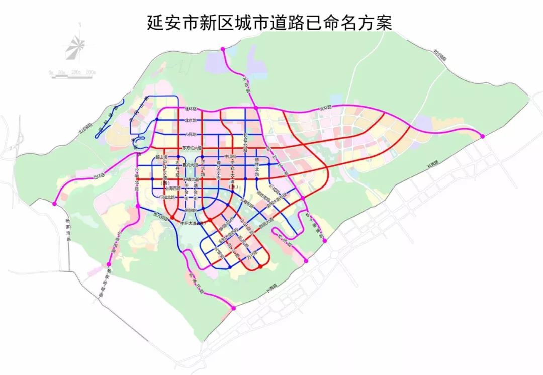 延安新城 地图图片