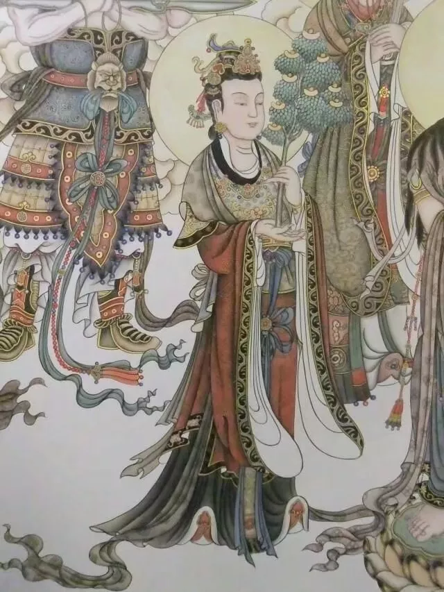 李悉铭绘宜兴潮音寺壁画作品