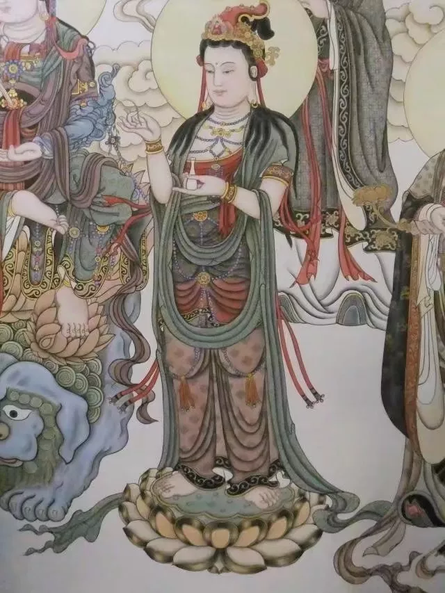 李悉铭绘宜兴潮音寺壁画作品