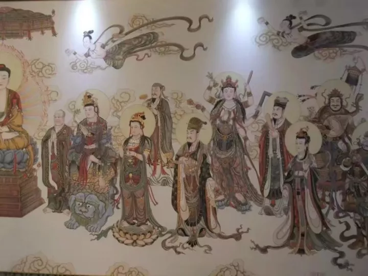 李悉铭绘宜兴潮音寺壁画作品