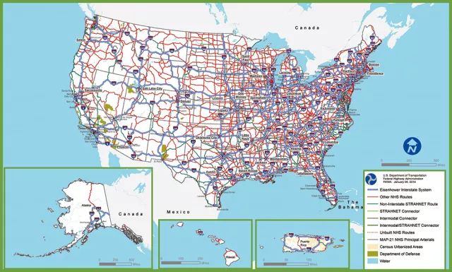 美国66号公路地图显示图片