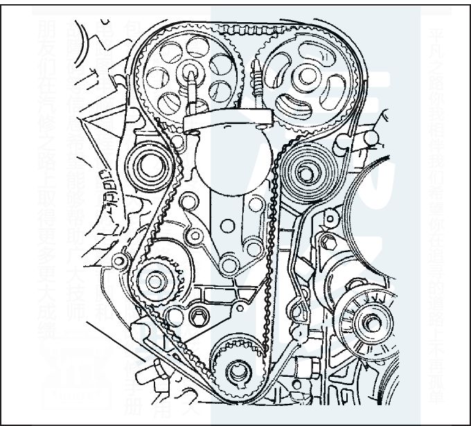 精华别克雪佛兰发动机正时皮带安装示意图