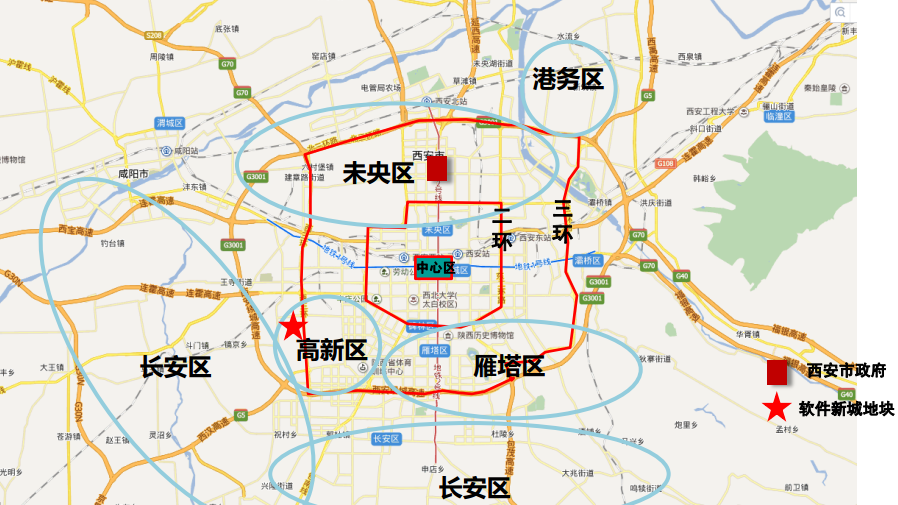 西安市城区划分地图图片