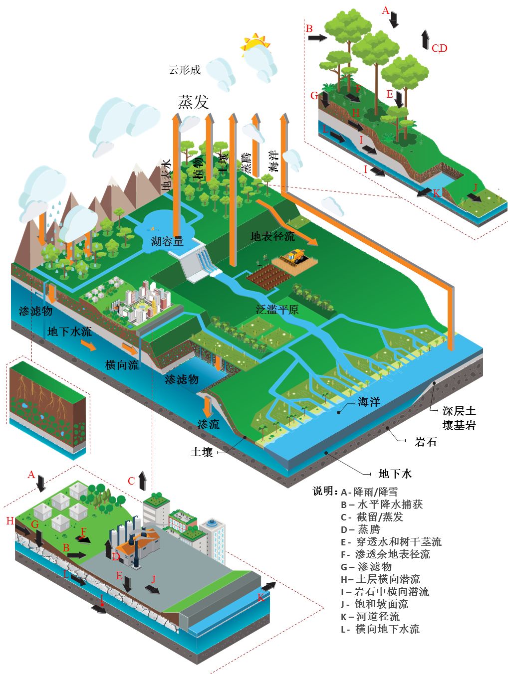 绿色屋顶结构示意图图片