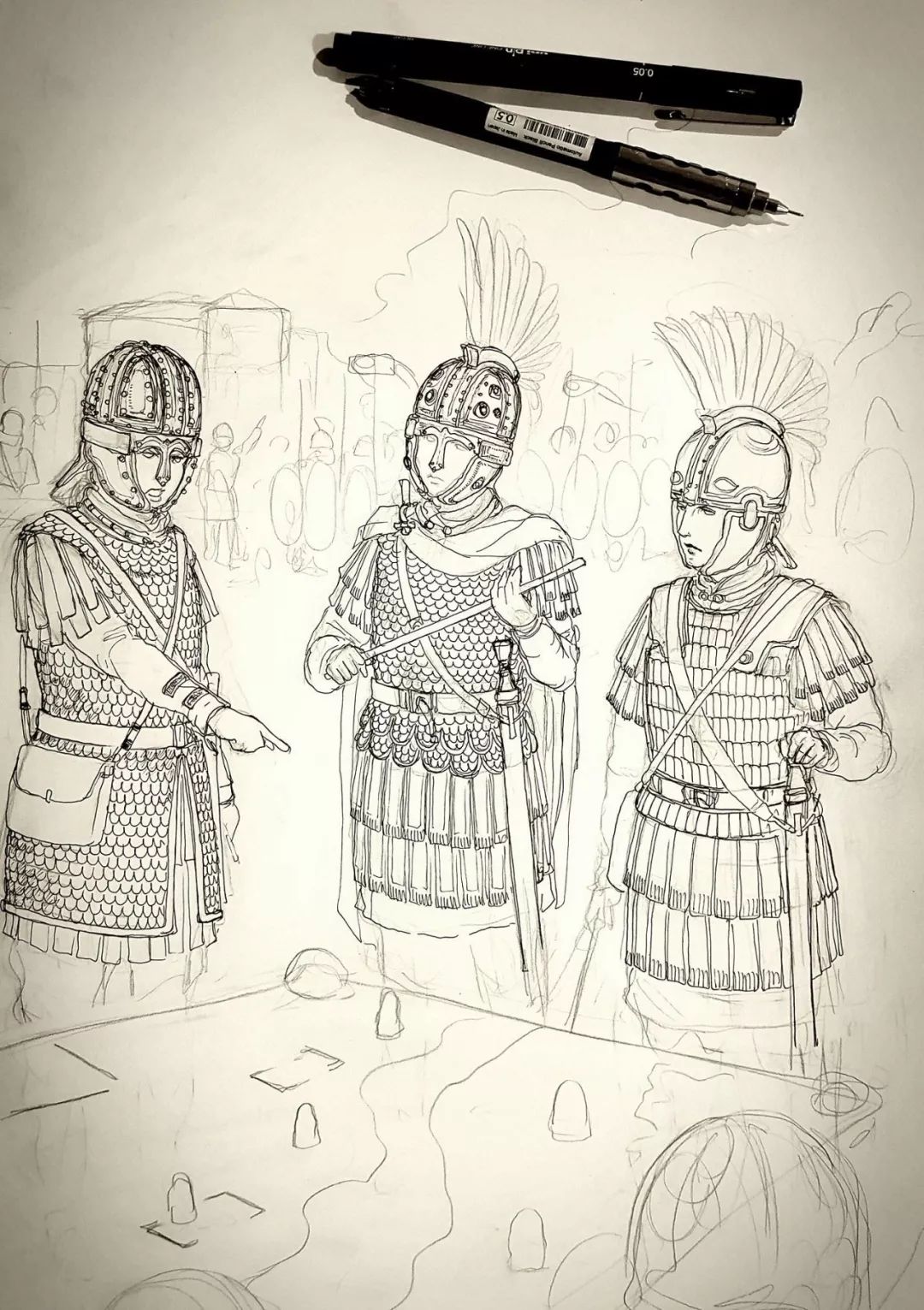 古代铠甲画法图片