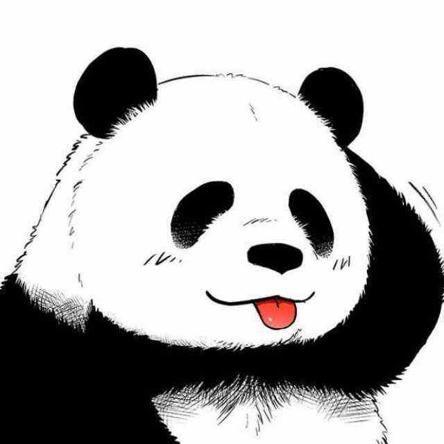 熊猫头像贱萌卡通图片