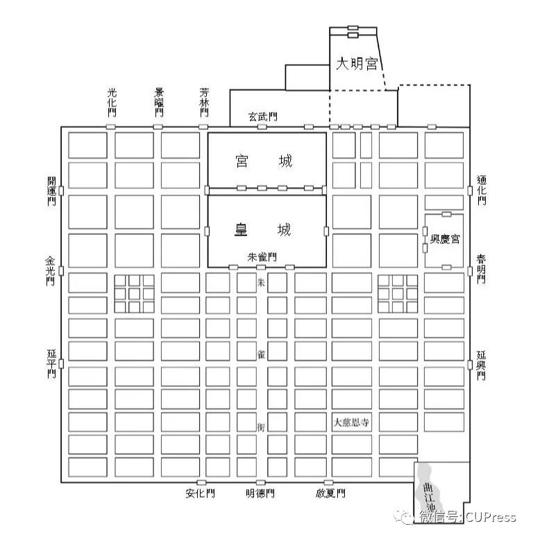 唐朝长安城平面图图片