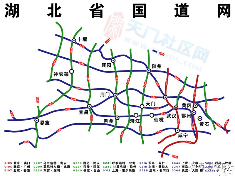 天门交通大爆发4条国道11条省道在三乡大地纵横驰骋