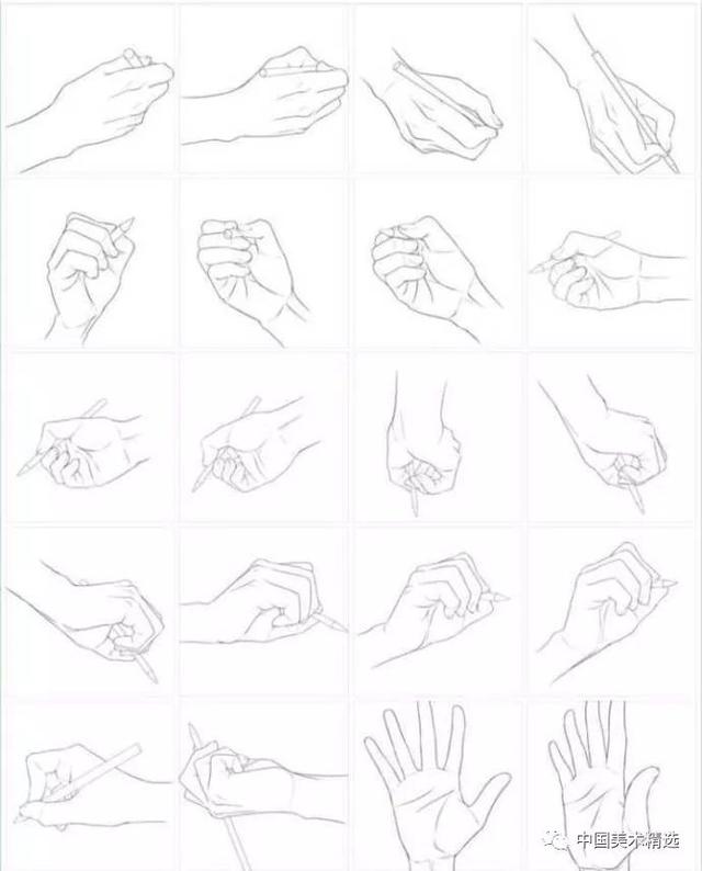 怎么画握着的手图片