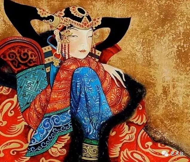 蒙古青年扎亚的个性艺术画