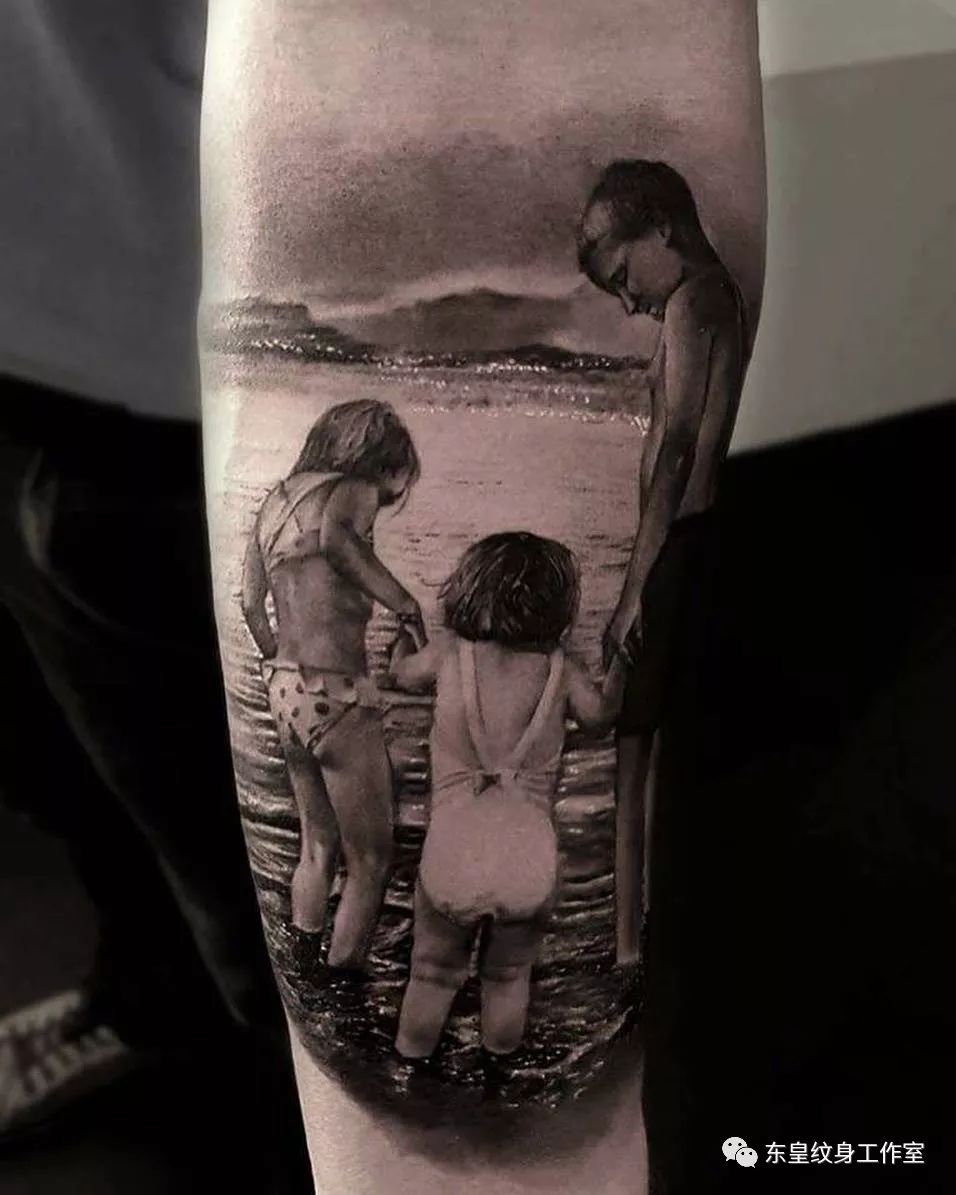 父亲为女儿纹身图案图片