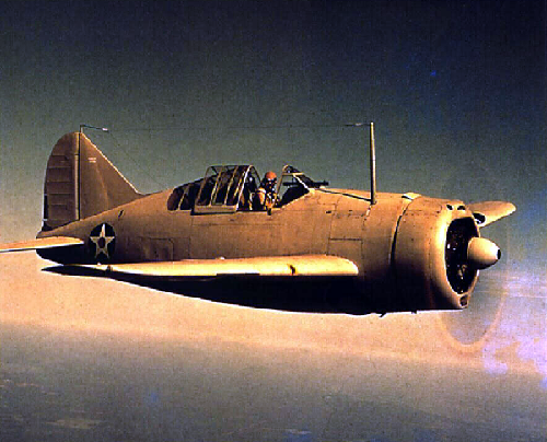 二战初期,美军f2a水牛战斗机  返回搜
