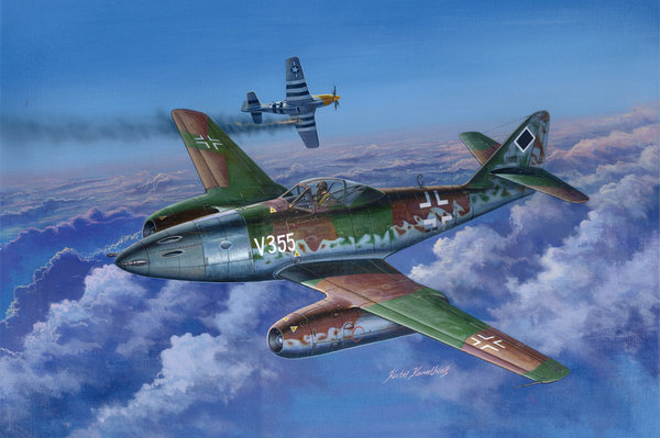 二战末期德空军me262喷气战斗机