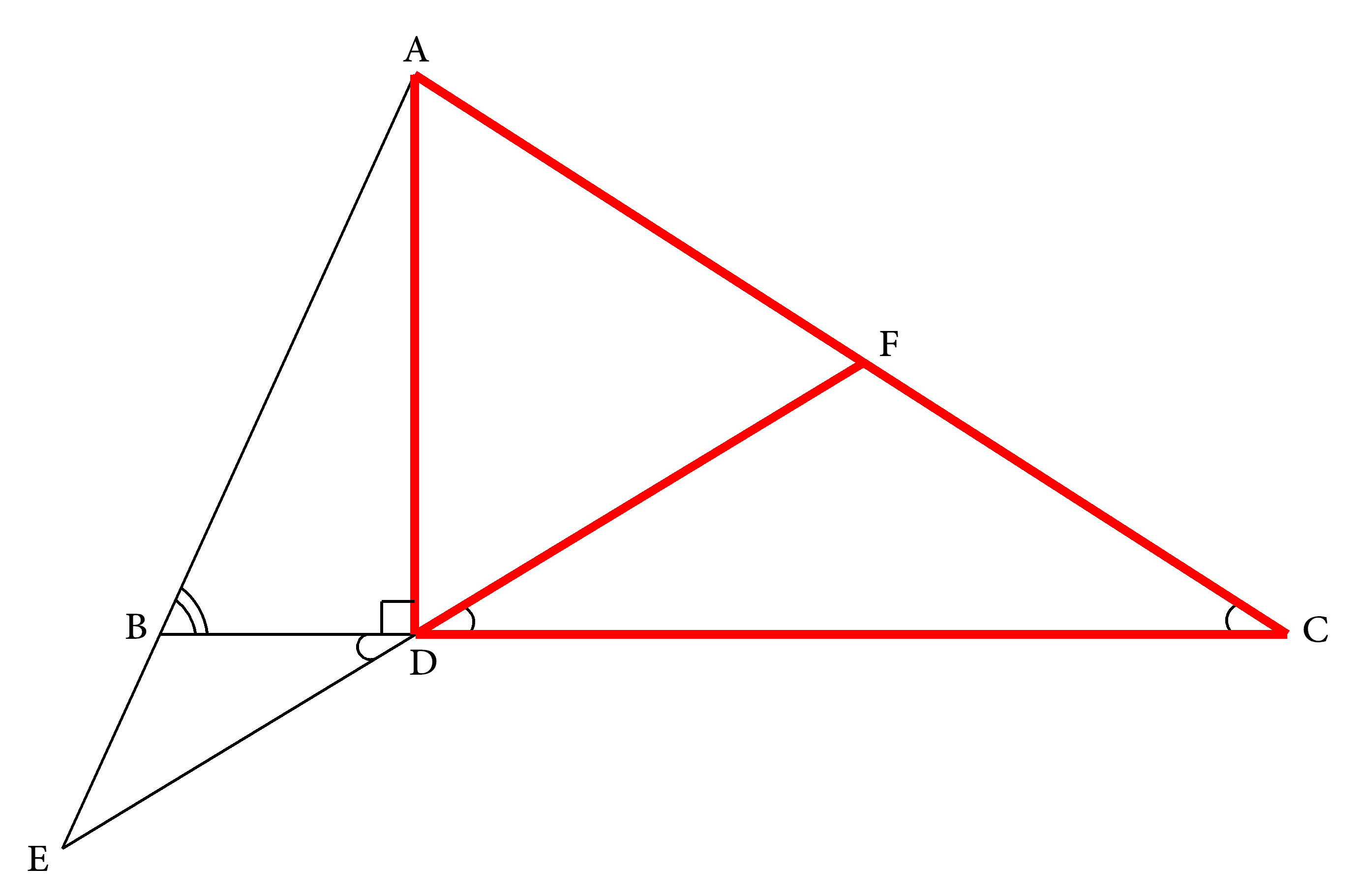 直角三角形斜边中线图片