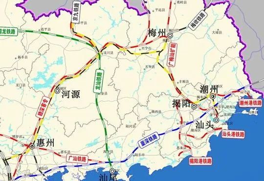 河源:至少新建5個站 預計2020年通車的贛深,河源將建設四個高鐵站