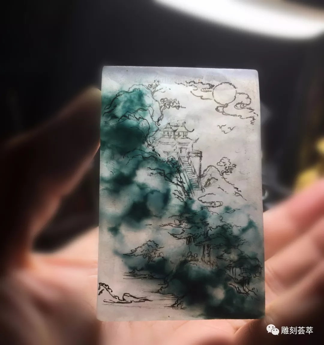 翡翠谷許仁強山水玉雕作品