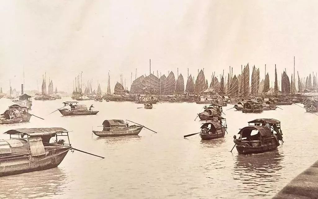 1880s清代广州运河渔船