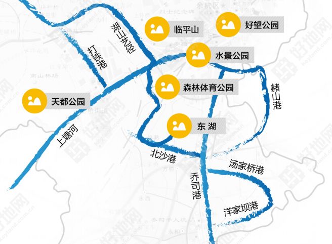 临平公园线路图图片