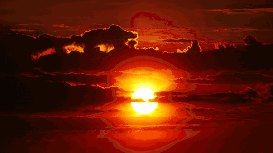 太阳落山动图图片